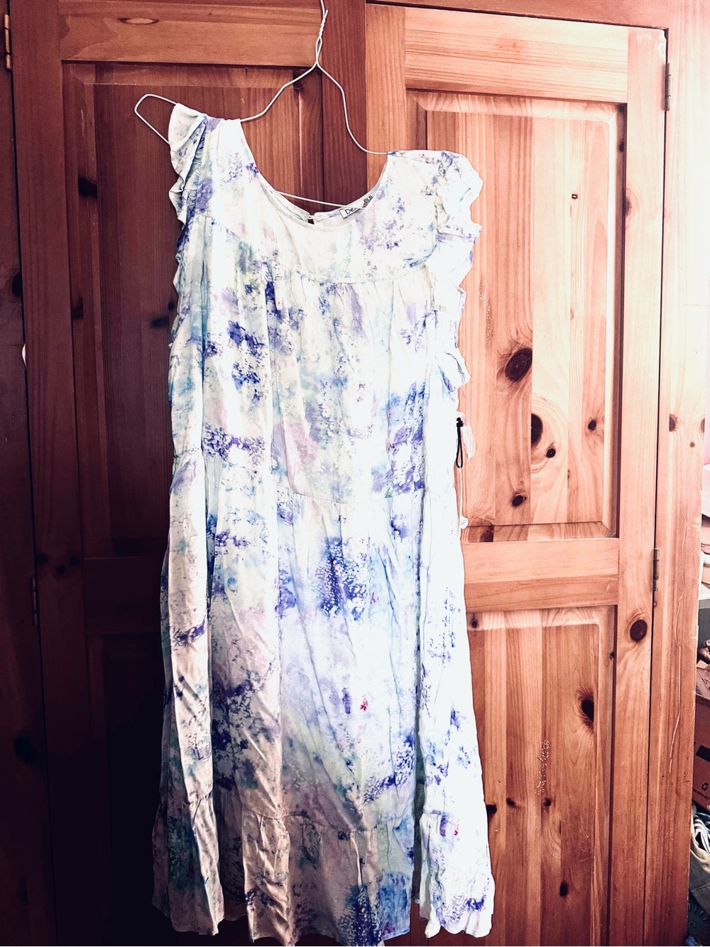 Dex Pastel Tie-Dye Dress in Lavender, Mint, Pink